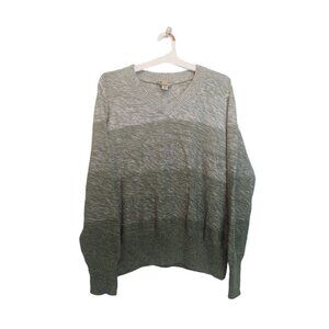 Gander Mtn. Women's Size 2X Pullover Sweater Heather Green V-Neck Long Sleeve